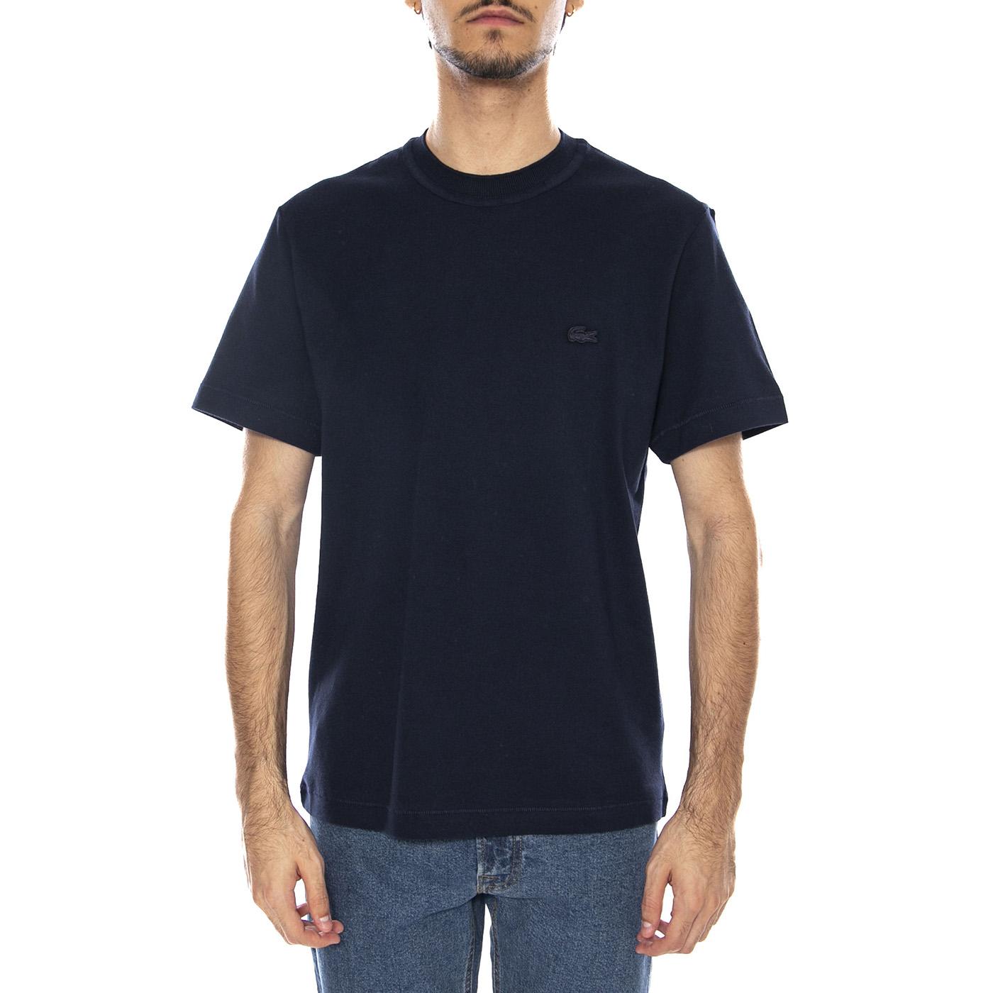 T-Shirt 166 Black - Maglietta Girocollo Uomo Nera TH5477-166 . LACOSTE 