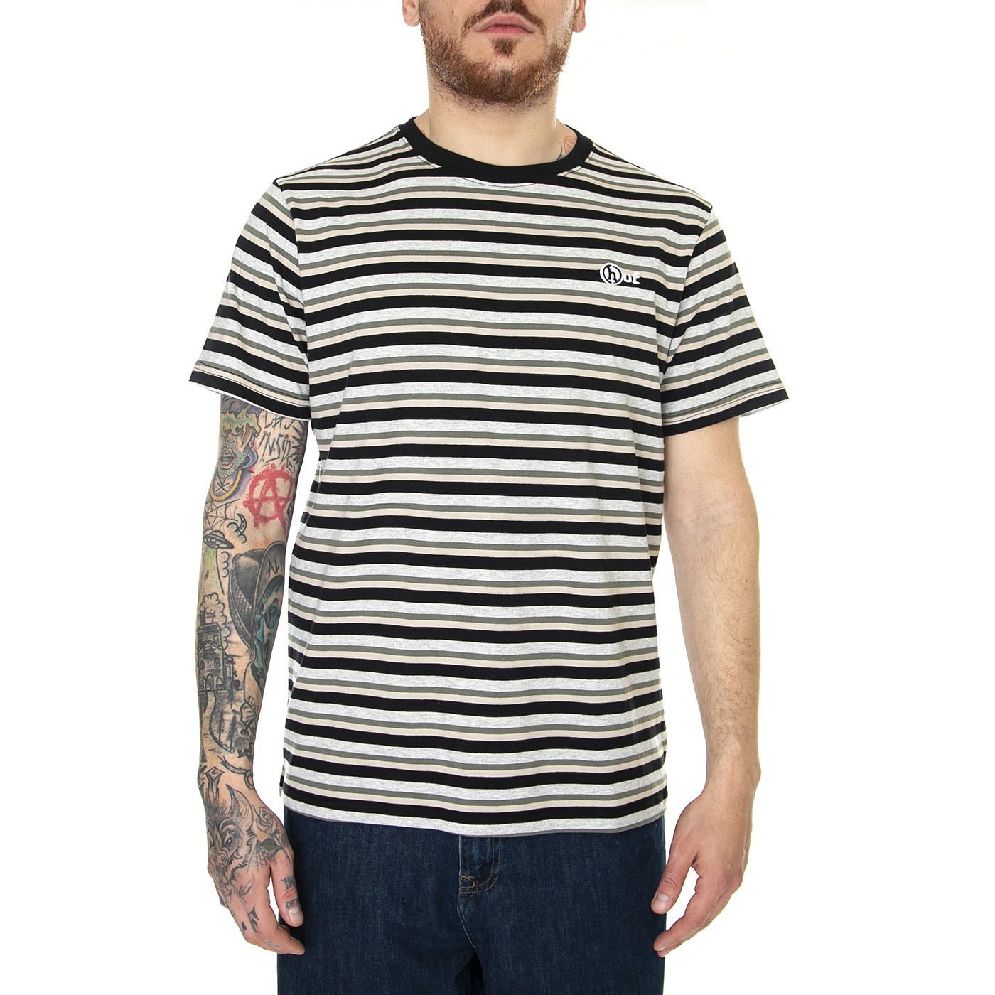 Webster Stripe Knit Top Cream - Maglietta Girocollo Uomo Multicolore KN00431-CREAM  HUF 