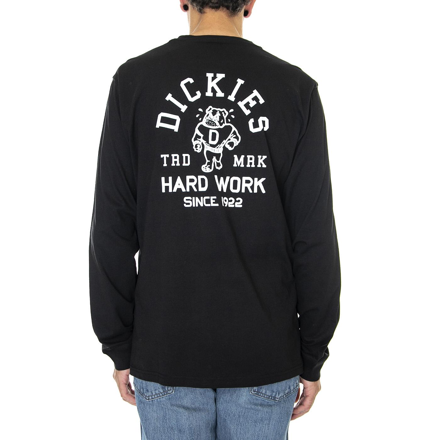 Cleveland Tee LS Black - Maglietta Girocollo Maniche Lunghe Uomo Nera DK0A4Y1OBLK1  DICKIES 