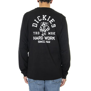 Cleveland Tee LS Black - Maglietta Girocollo Maniche Lunghe Uomo Nera DK0A4Y1OBLK1  DICKIES 