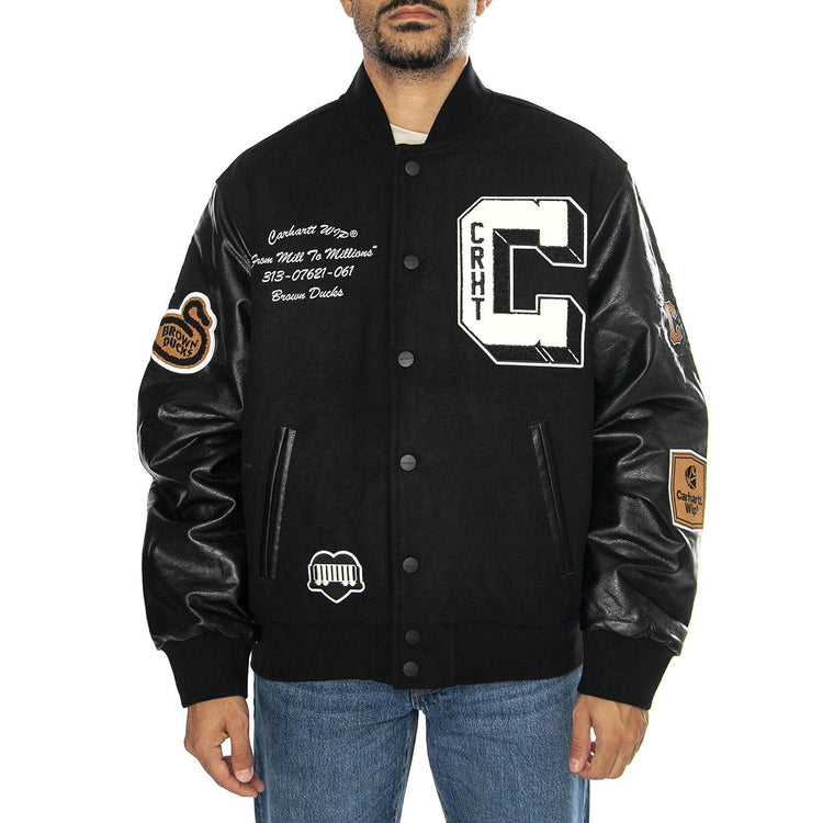 Brown Ducks Bomber Black / Black - Giacca Uomo Multicolore I033855.00EXX  CARHARTT WIP 