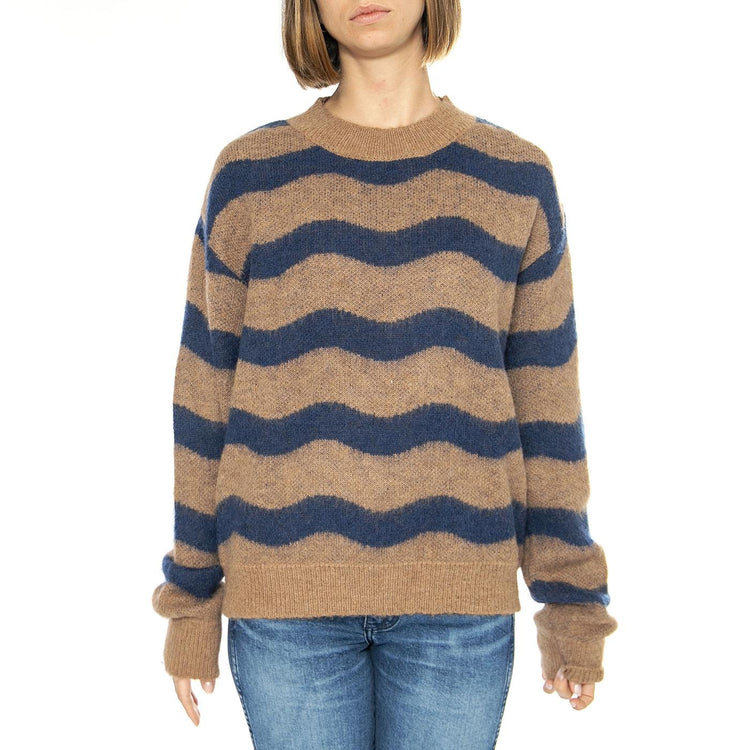 Jersey Rayas Beige y Azul - Maglione Donna Multicolore 43W/10624  WILD PONY 