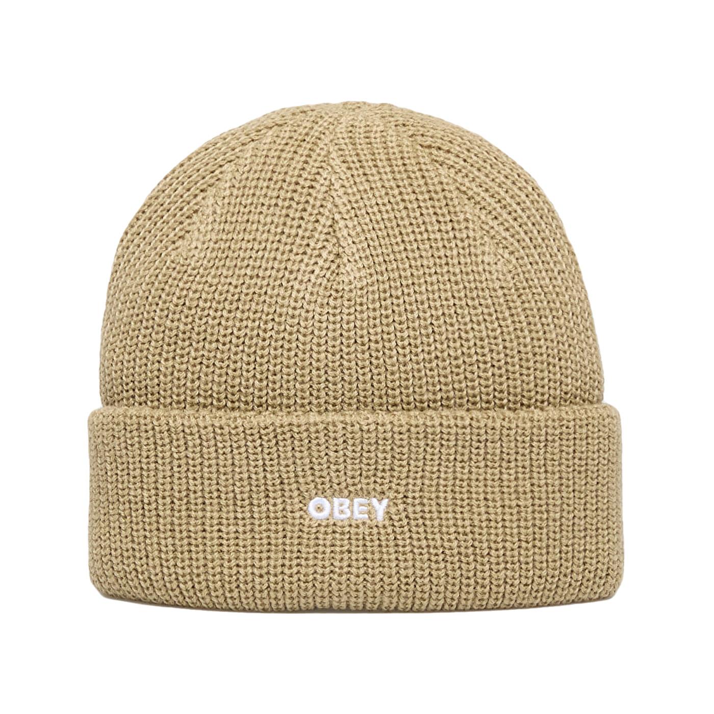 Future Beanie Khaki - Cappellino in Maglia a Coste Beige 100030163 KHA OBEY 