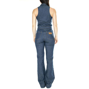 Racer Back Cat Suit Indigo Wranch - Tuta Denim Jeans Donna Blu 112351045  WRANGLER 