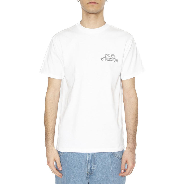 Obey Studios Palette Tee White - Maglietta Girocollo Uomo Bianca 165264052-WHT  OBEY 