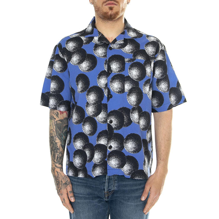 Dots Shirt SS Blue - Camicia Maniche Corte Uomo Blu I033383.01.67.  EDWIN 