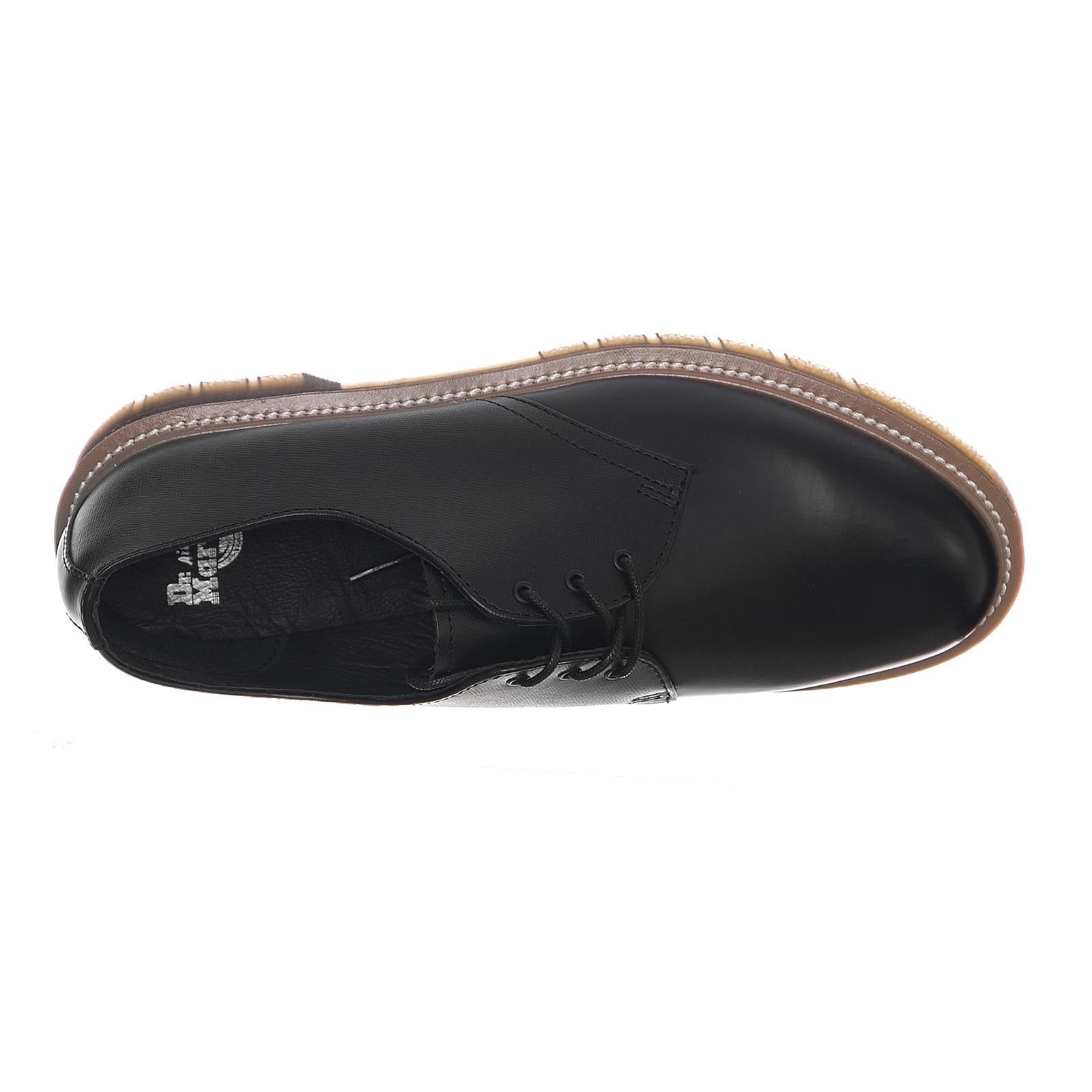 1461 Straw Lace Up Shoes - Black Smooth - Scarpe Stringate Uomo Nere 1461STW23160001  DR.MARTENS 