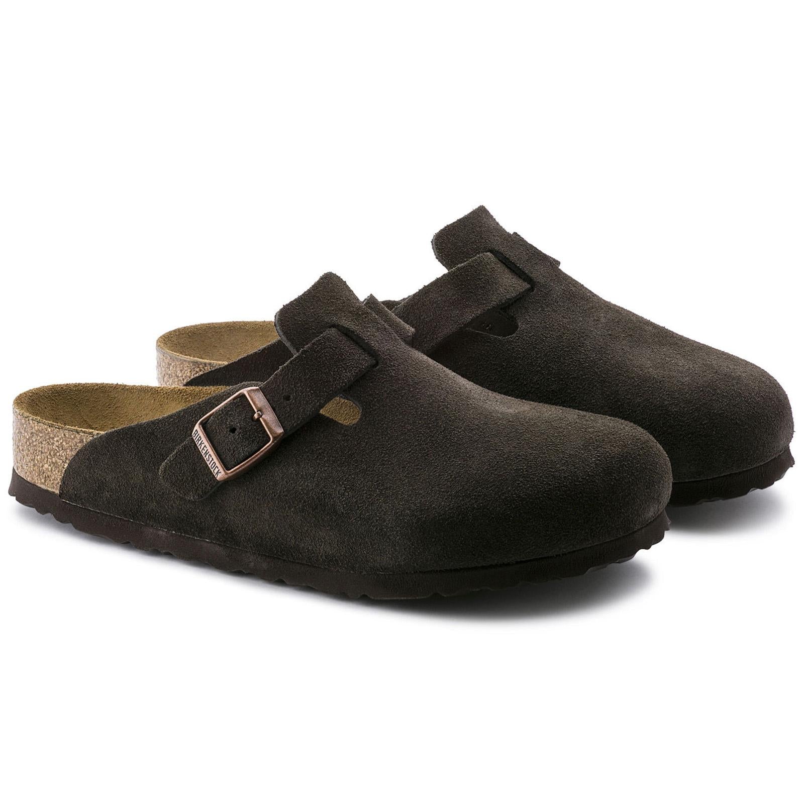 Mens Boston Soft Footbed Mocha Brown Sandals - Narrow Fit 660463 . BIRKENSTOCK 
