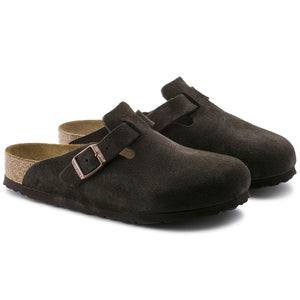 Mens Boston Soft Footbed Mocha Brown Sandals - Narrow Fit 660463 . BIRKENSTOCK 