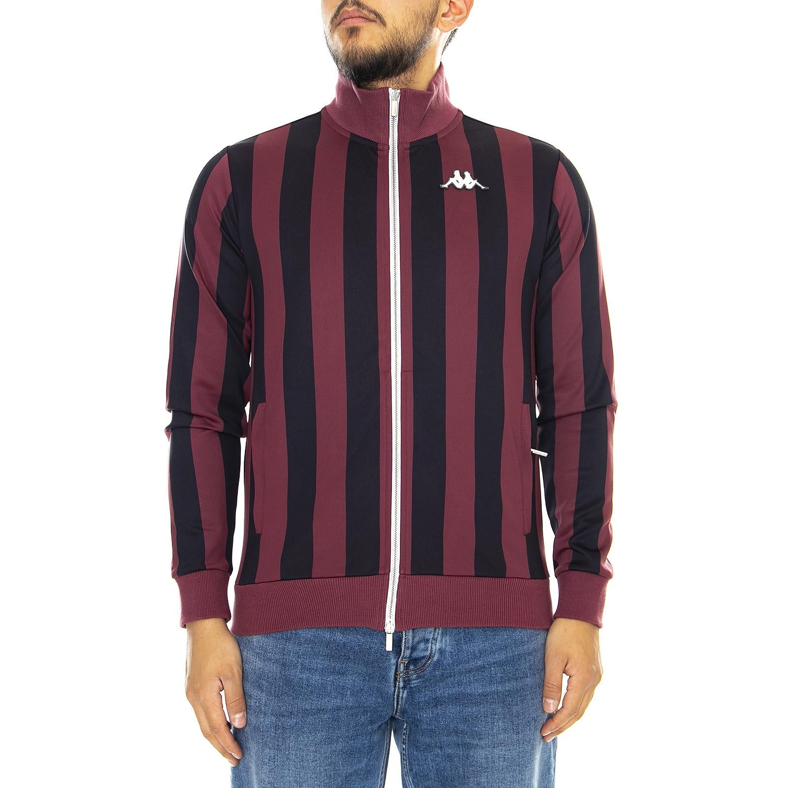 Authentic Stripes Jacket - Red Amaranto / Dark Grey - Giacca Leggera Uomo Multicolore 303PP40-C00A  KAPPA 