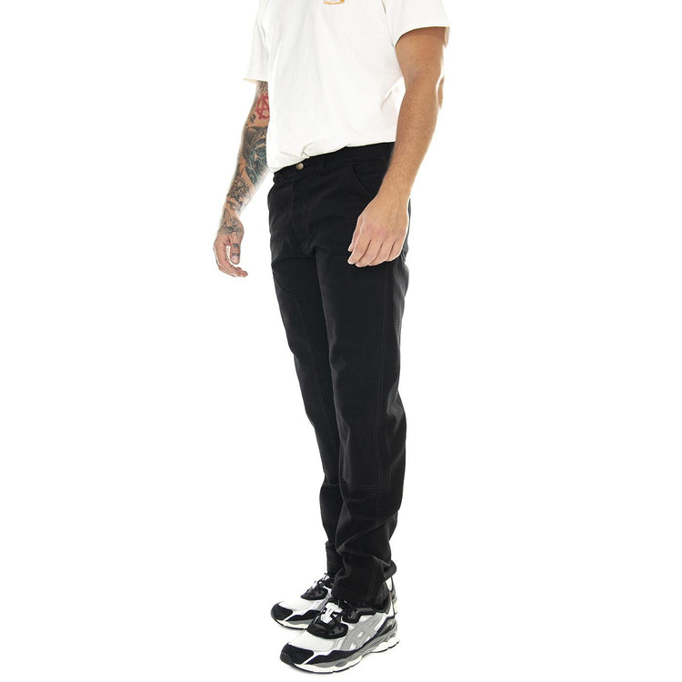 M' Double Knee Pants Black - Pantaloni Uomo Neri 6080123-10158  CAT 