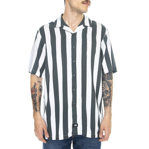 Roslyn Shirt - White / Charcoal Grey - Camicia Maniche Corte Uomo Multicolore 05 200340-CH . DICKIES 