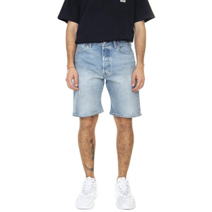 501 Original Short To The Millenium Short Light Indigo Worn In - Bermuda Denim Jeans Uomo Blu 36512-0186  LEVIS 