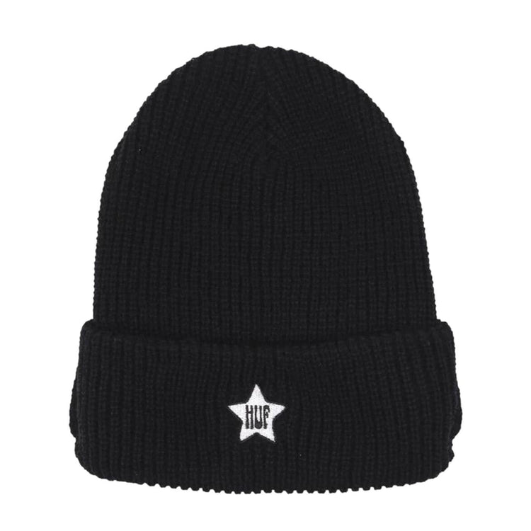 One Star Visor Beanie Black - Cappellino a Cuffia Nero BN00141-BLACK  HUF 