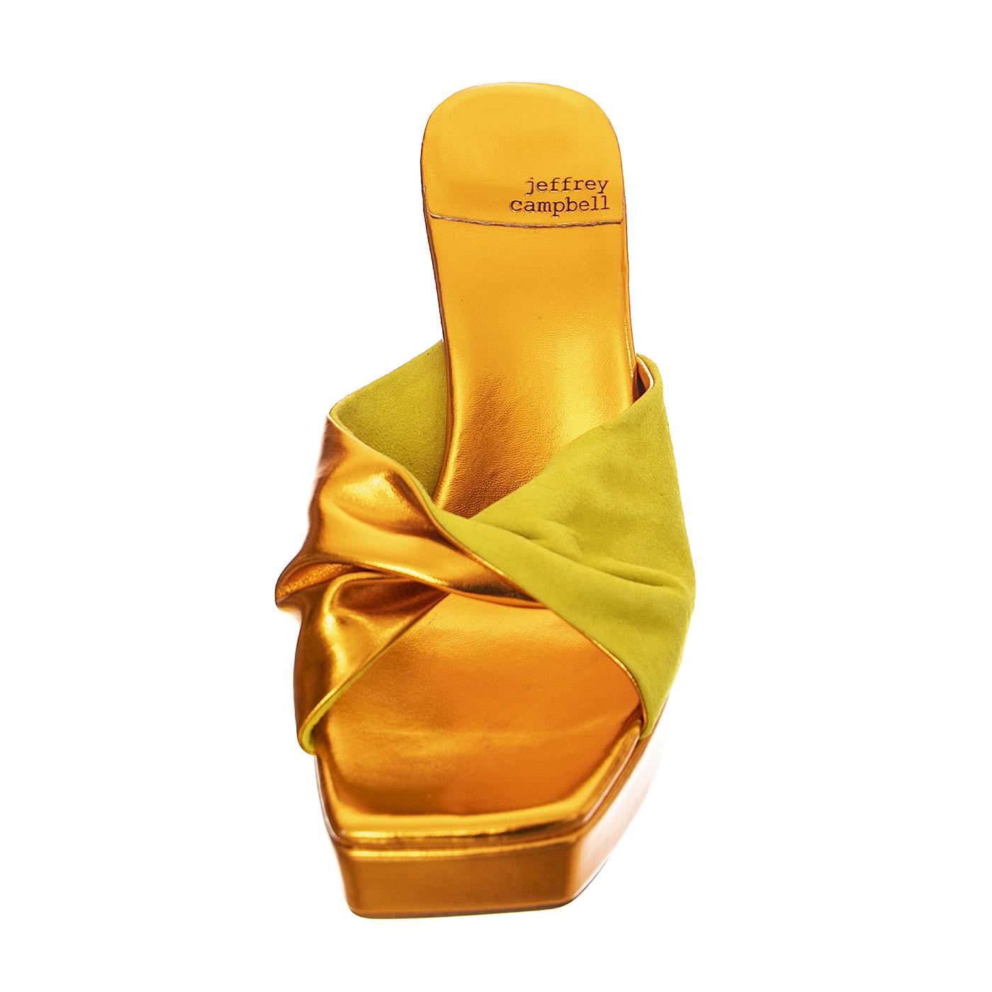 Hollyweird Yellow Kid Suede and Pu - Sandali Donna Arancioni JCSR201L-100-YEL  JEFFREY CAMPBELL 