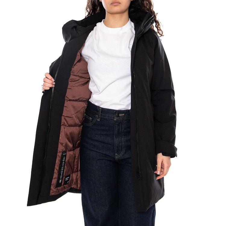 Elvine Hooded Jacket Black - Giacca con Cappuccio Donna Nera 331192 110 ELVINE 