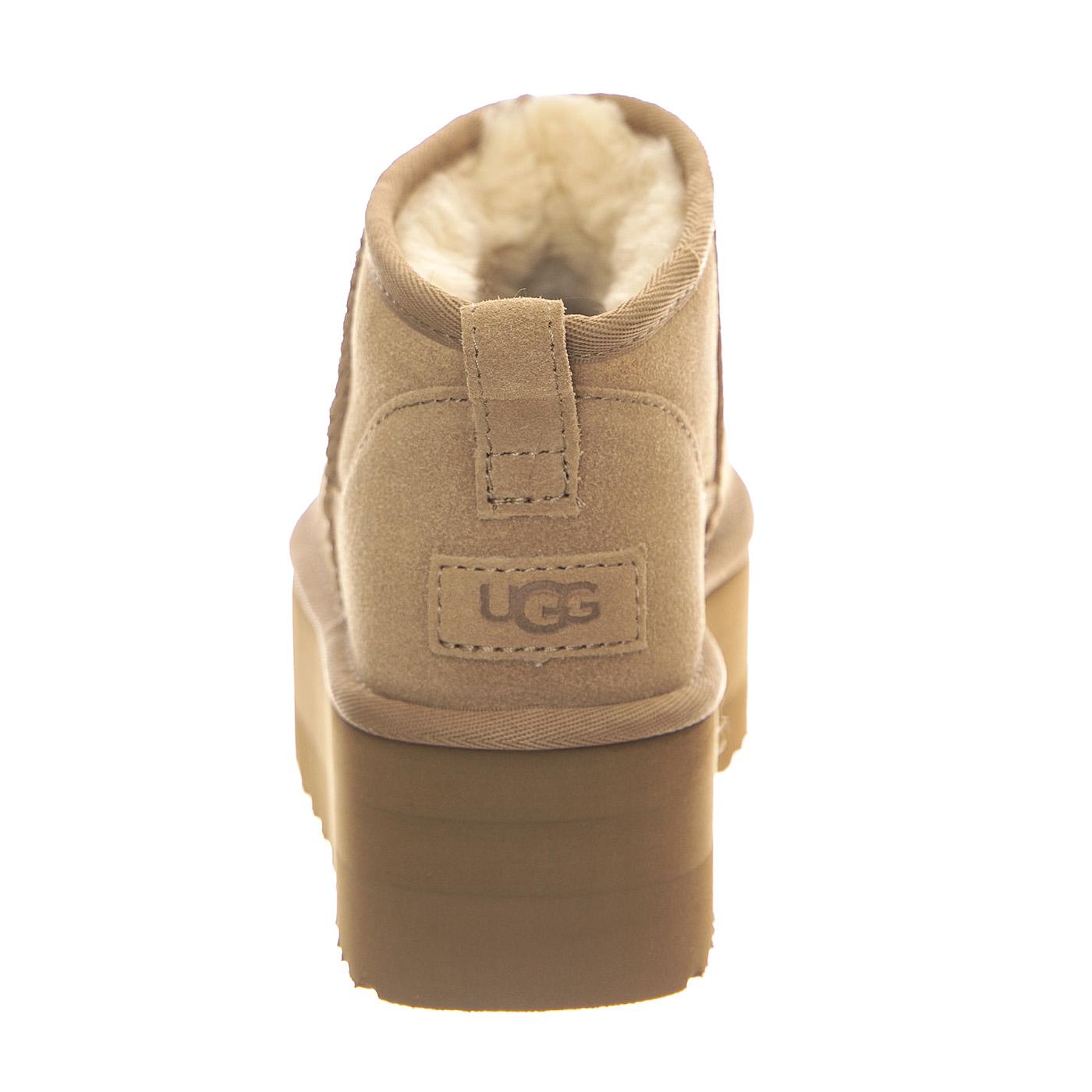 W Classic Ultra Mini Platrform - Stivaletti Donna Beige 1135092-SAN . UGG 