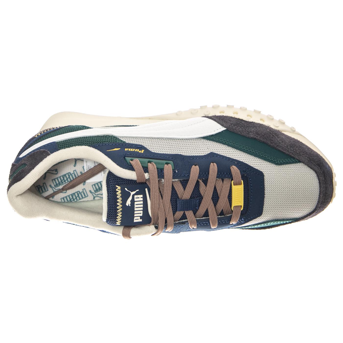 Blktop Rider PRM Ash Gray / Malachite Shoes - Scarpe Stringate Profilo Basso Uomo Multicolore 394829-02  PUMA 