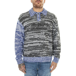 Carter Sweater Polo Black Multi - Maglione Girocollo Uomo Multicolore 151000075-BKM  OBEY 