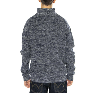 Half Zip Knit Mood Indigo - Maglione Uomo Blu 112355674-BLUE  LEE 