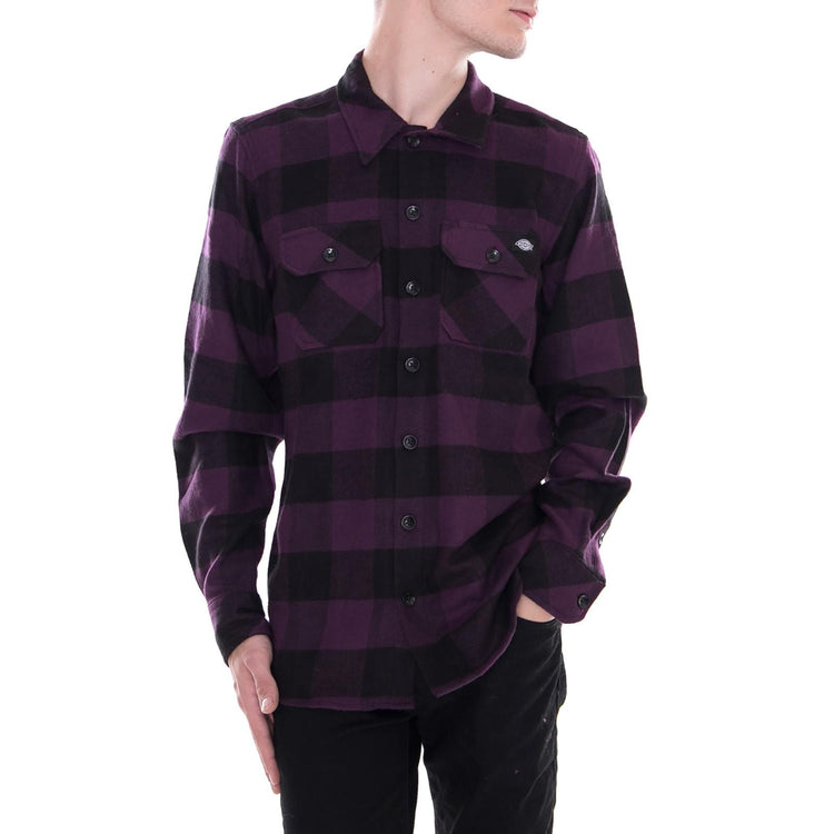 Sacramento Plum Black/Purple - Camicia Uomo Viola / Nera 05 200142-PL . DICKIES 