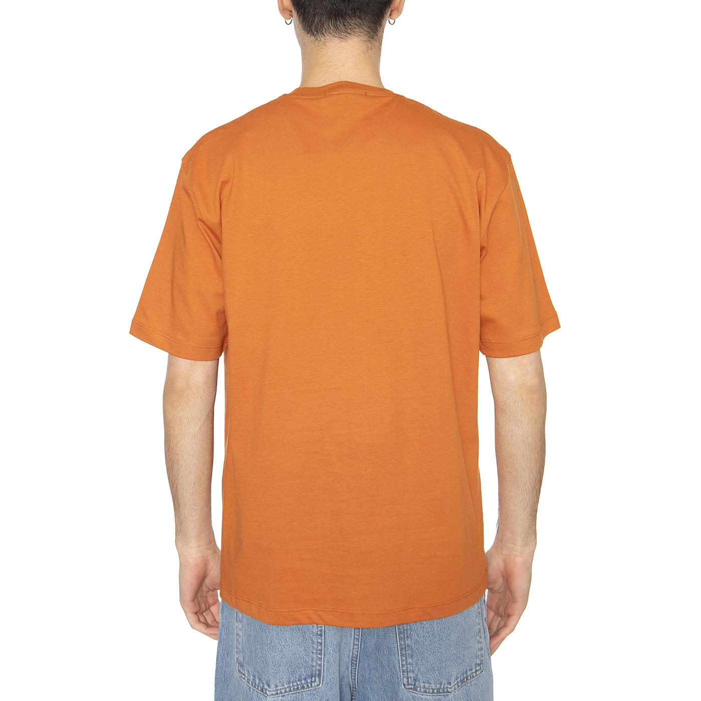 Logo T-Shirt Orange - Maglietta Girocollo Uomo Arancione 6010111-12774  CAT 