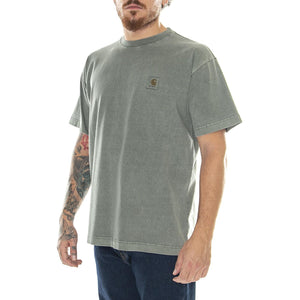 S/S Vista T-Shirt Smoke Green / Garment Dyed - Maglietta Girocollo Uomo Verde I030780.1NDGD  CARHARTT WIP 