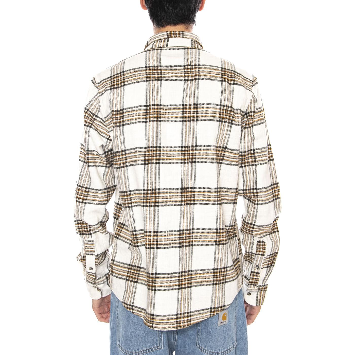 Clean Western Shirt Ecru Ochre Plaid - Maglietta a Quadri Uomo Crema / Multicolore 112371319  LEE 