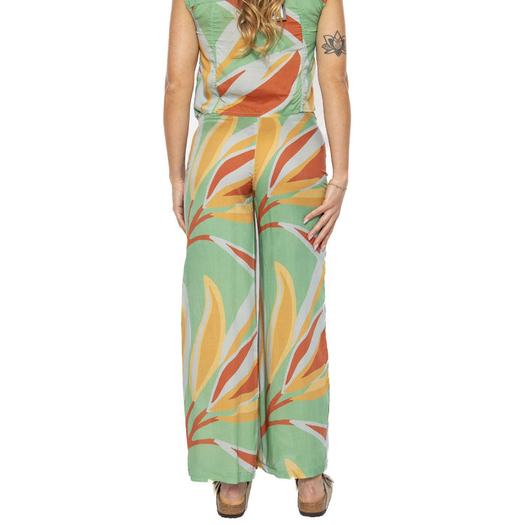 Pantalón largo amplio estampado floral Bromelia - Pantaloni Donna Multicolore 51W/41213  WILD PONY 