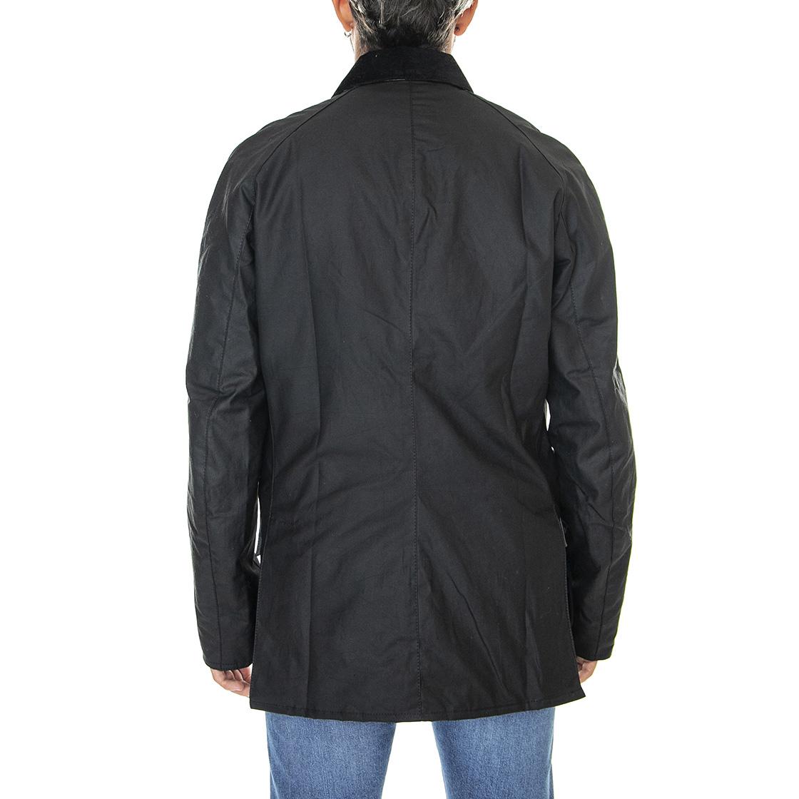 Bodey Wax Black Grey Stone Tartan - Giacca Invernale Uomo Nera 222MMWX1843-BK71  BARBOUR 