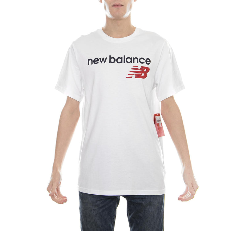 MT73581 NB ATHLETICS MAIN LOGO TEE White - T-Shirt MC NBMT73581WT  NEW BALANCE 