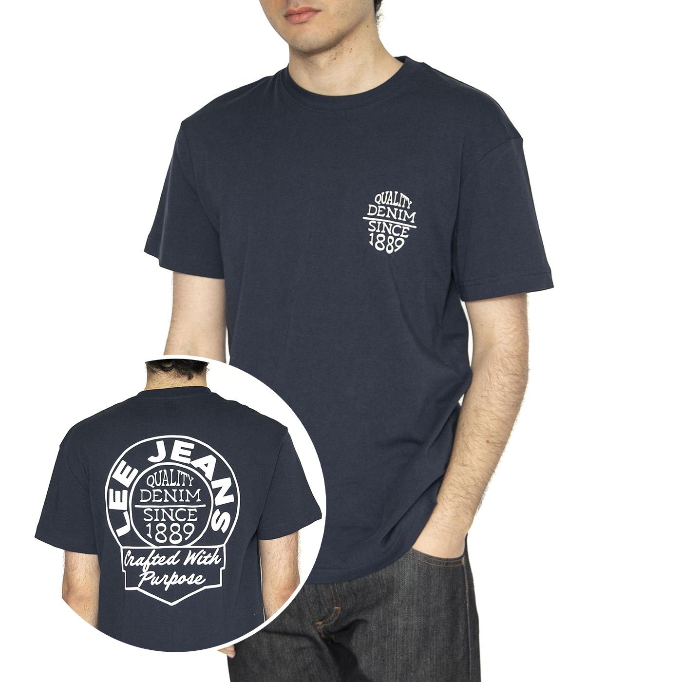 Relaxed Tee Mood Indigo - Maglietta Girocollo Uomo Blu 112364547  LEE 