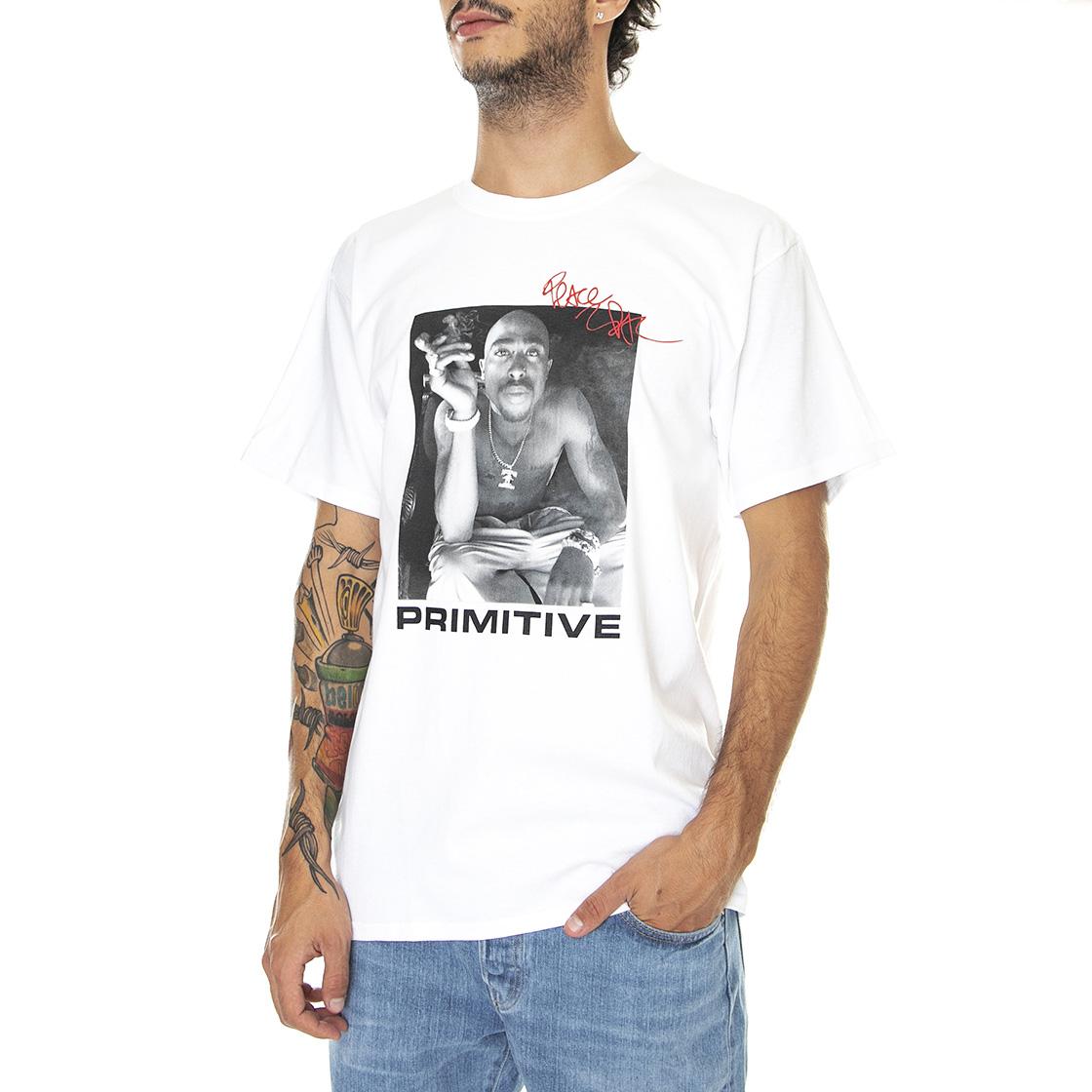 Smoke Tee White - Maglietta Girocollo Uomo Bianca PRASS22171  PRIMITIVE 