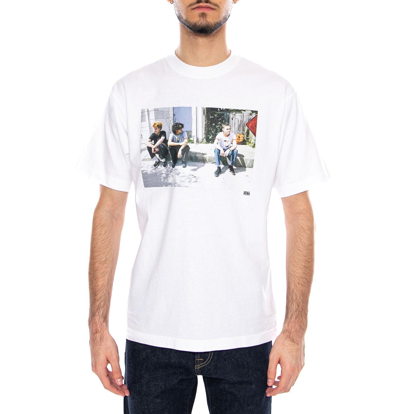 Skate Atiba Haze Curb Crew SS White - Maglietta Girocollo Uomo Bianca VN000QJP WHT1 VANS 