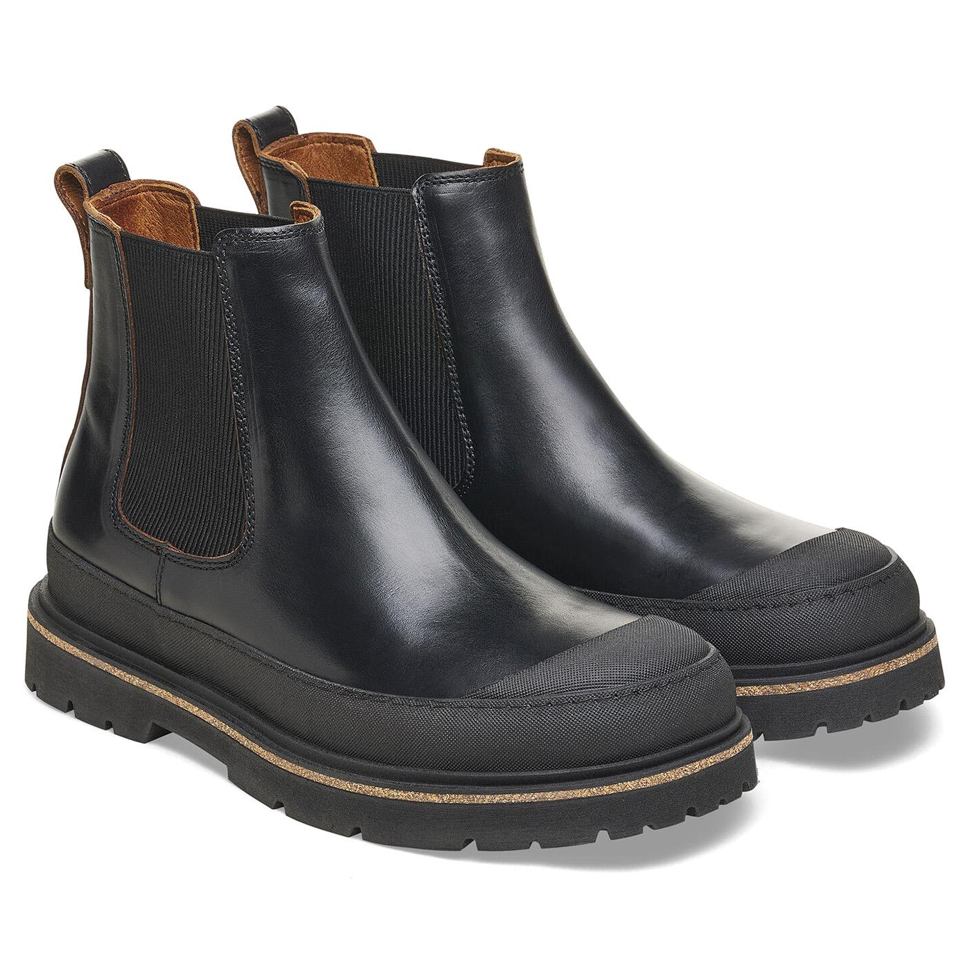 Prescott Slip On Men Black Pull Up Leather Boots - Stivaletti Uomo Neri 1025206  BIRKENSTOCK 