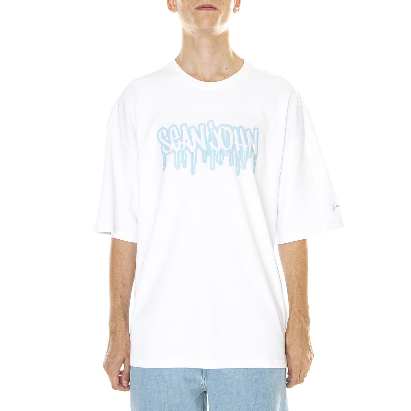 M' SJ Sean John Graffiti Tee White - Maglietta Girocollo Uomo Bianca 6037492/231-01  SEAN JOHN 