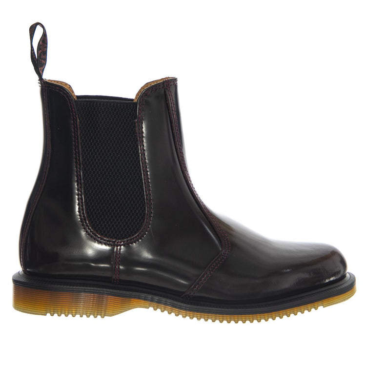 Dr. Martens Flora Cherry Red Polished Smooth - Stivali Unisex Rossi 32218600 CHR DR.MARTENS 