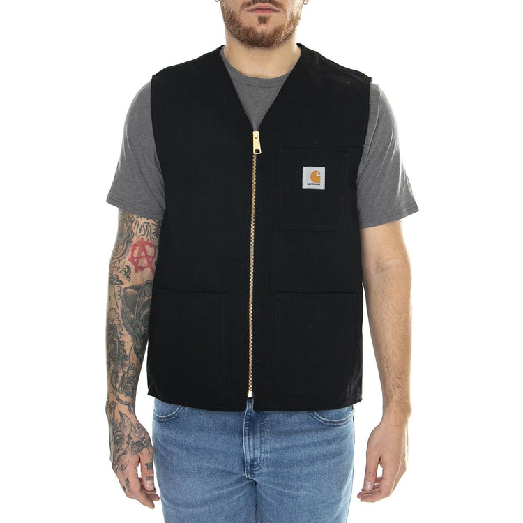 ARBOR VEST BOURBON / AGED CANVAS BLACK - Gilet Uomo Nero I031521.1YH3K . CARHARTT WIP 