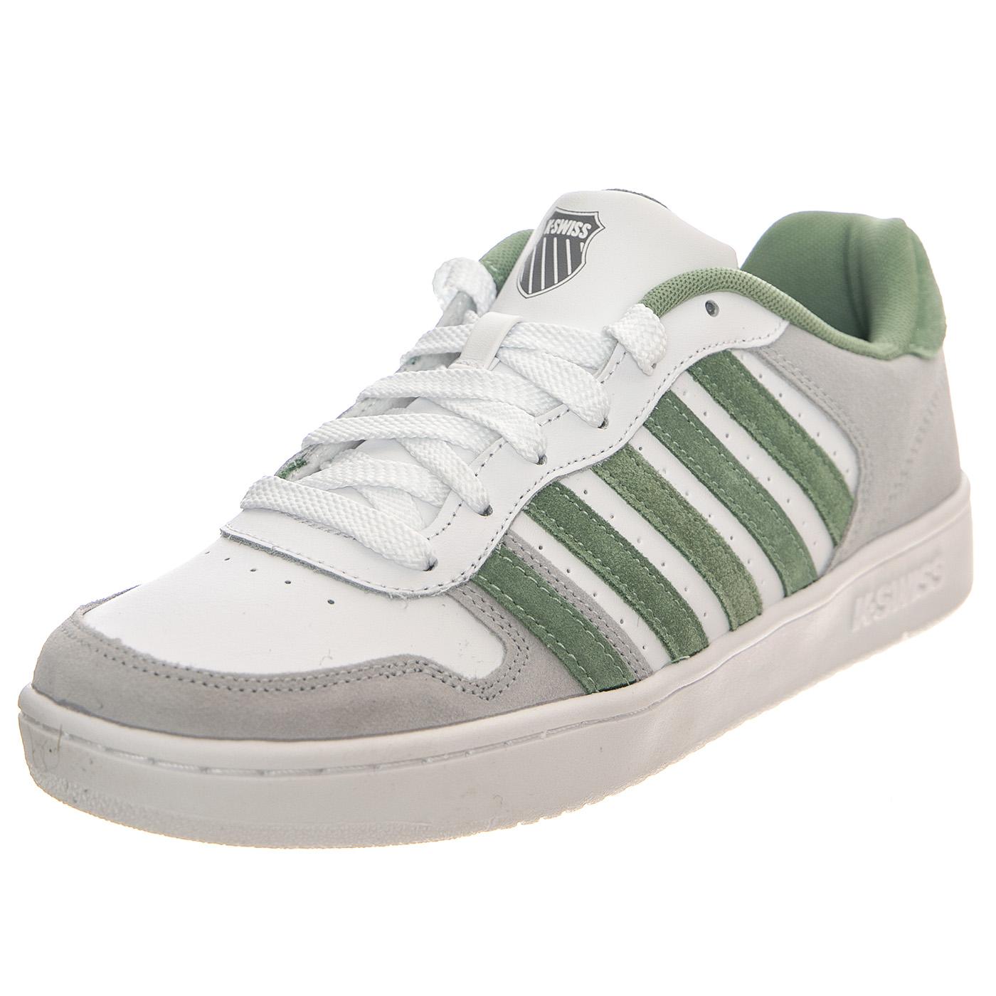 Court Pasilades White / Grey Shoes - Scarpe Stringate Profilo Basso Uomo Bianche / Multicolore 06931-950-M  K-SWISS 