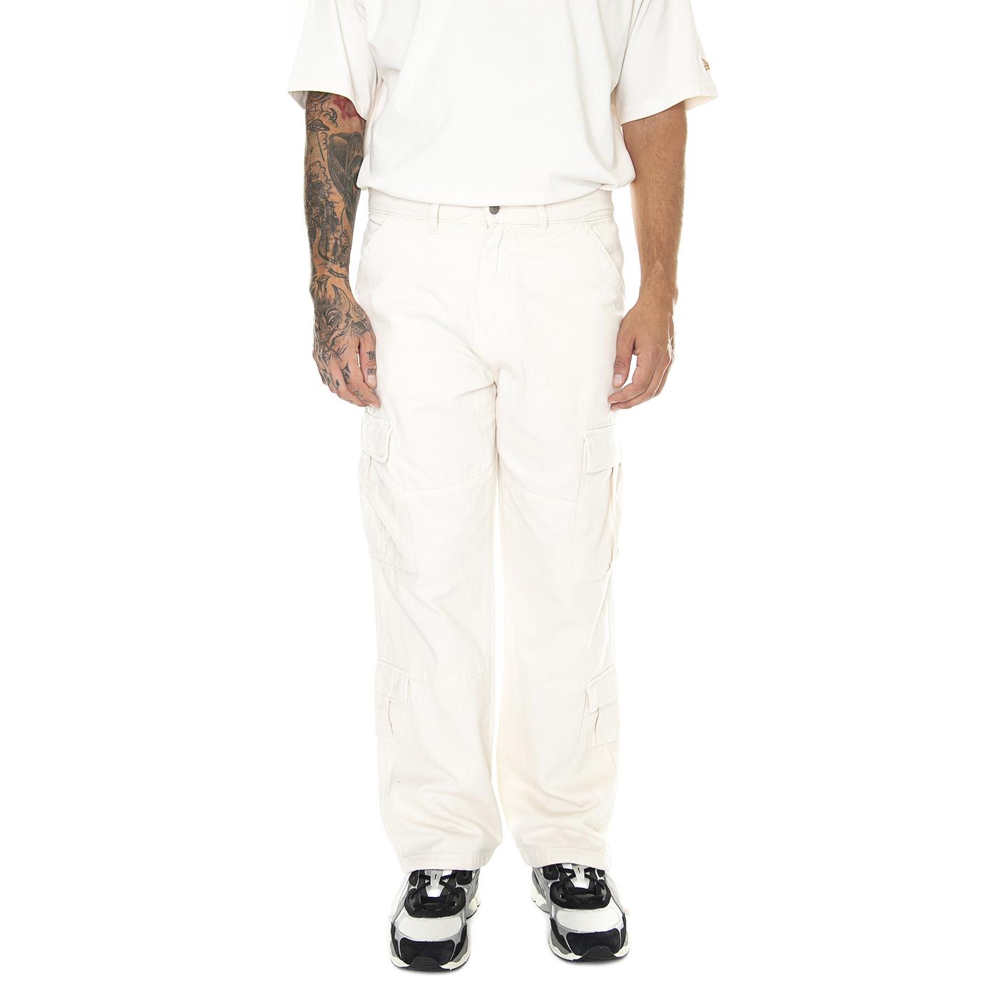 M' Go David Cargo Pant Sandy Shore - Pantaloni Uomo Bianchi M2BB02WEPL0-G053  GUESS ORIGINALS 