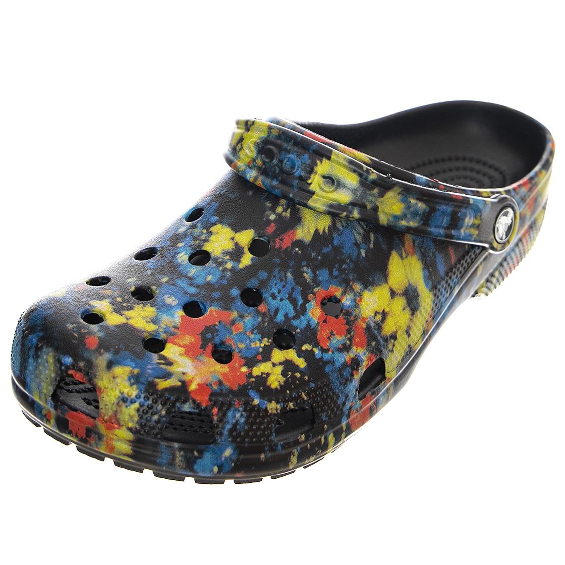Mens Classic Tie Dye Graphic Clog Turq Tonic / Mullti Sandals US 4 CR.205453-TTMT  CROCS 