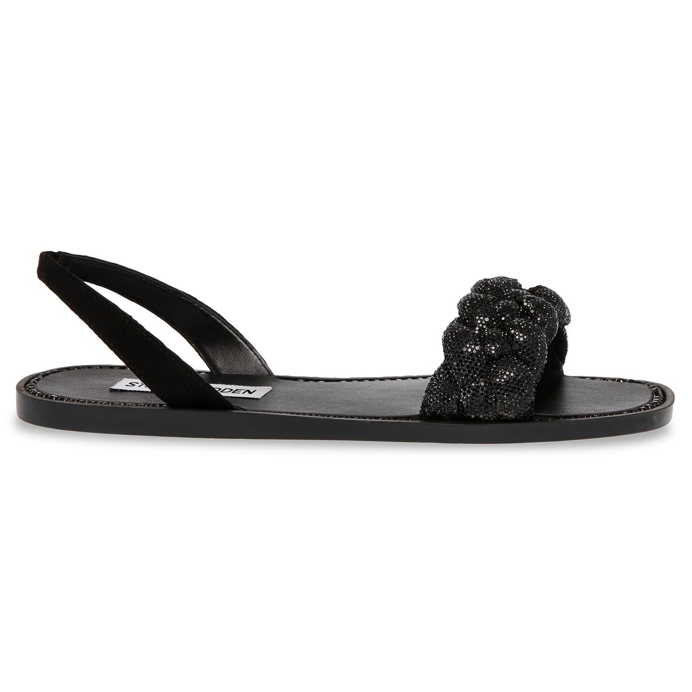 Noles Black Crystal Metallic Fabric w/Matchin - Sandali Donna Neri SMSNOLES-BLK  STEVE MADDEN 