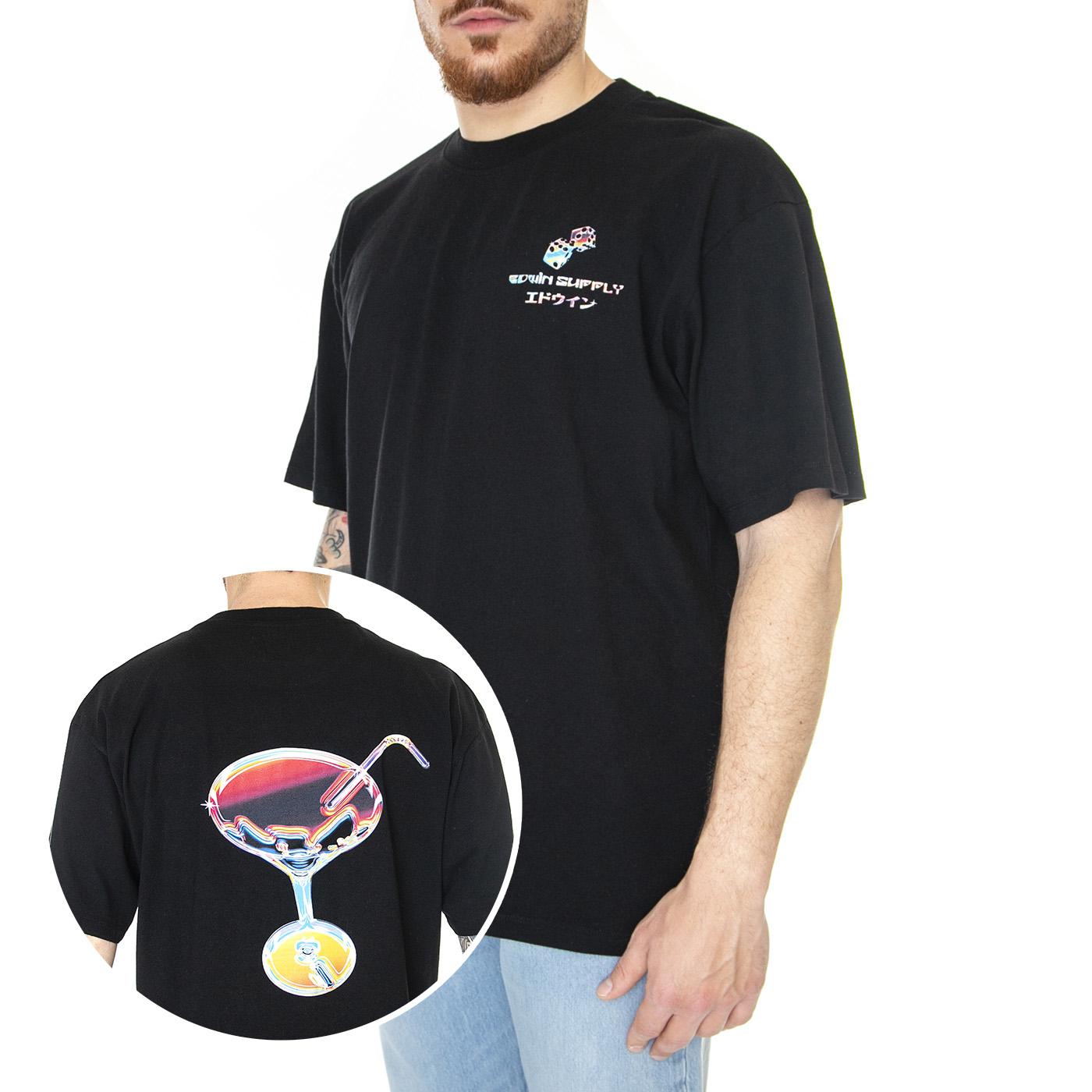 Altered Holidays Ts Black - Maglietta Girocollo Uomo Nera I031901.89.67.  EDWIN 