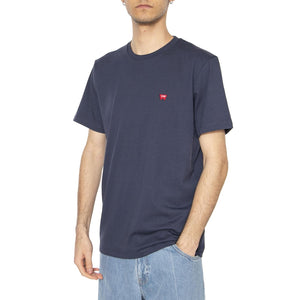 Sign Off Tee Navy - Maglietta Girocollo Uomo Blu 112350434  WRANGLER 