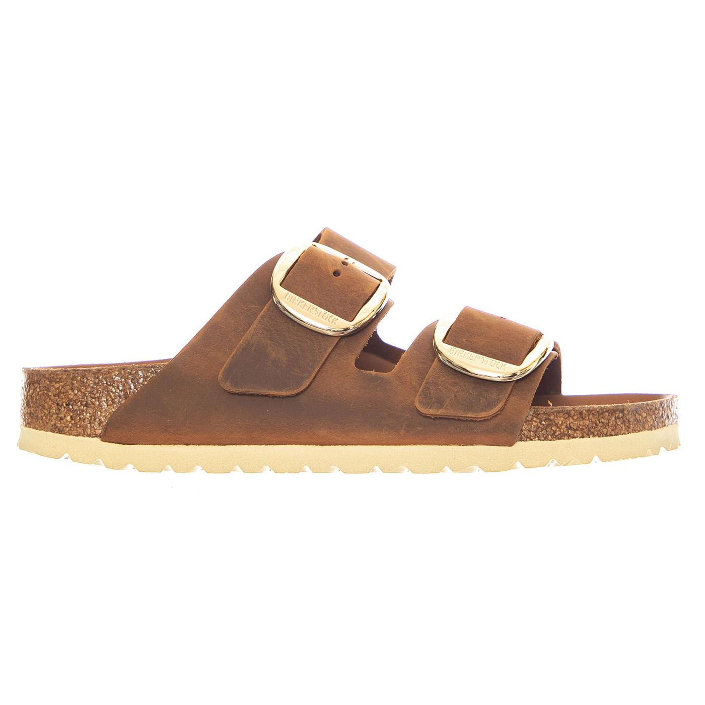 Arizona Big Buckle Oiled Leather - Sandali Donna Marroni 1011073 CGC BIRKENSTOCK 