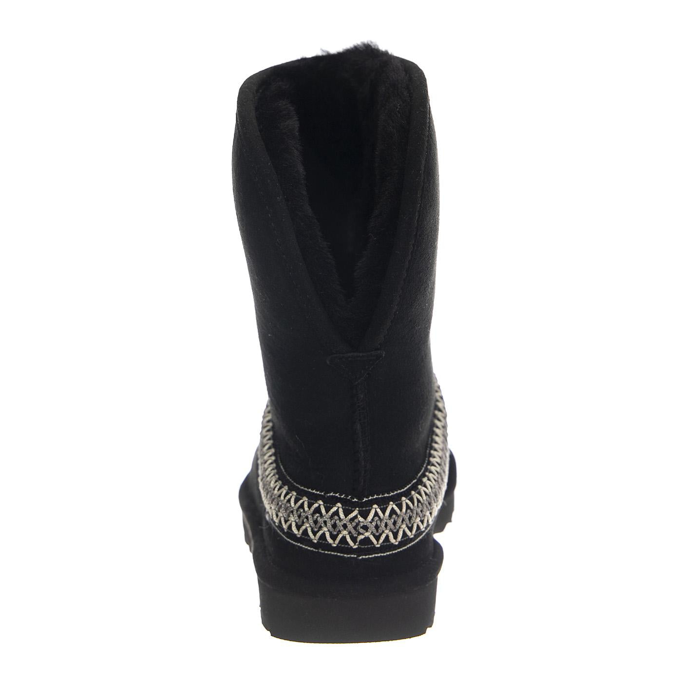 W Classic Short Crescent Black - Stivali Donna Neri UGSCLSCRBLK1161770W  UGG 