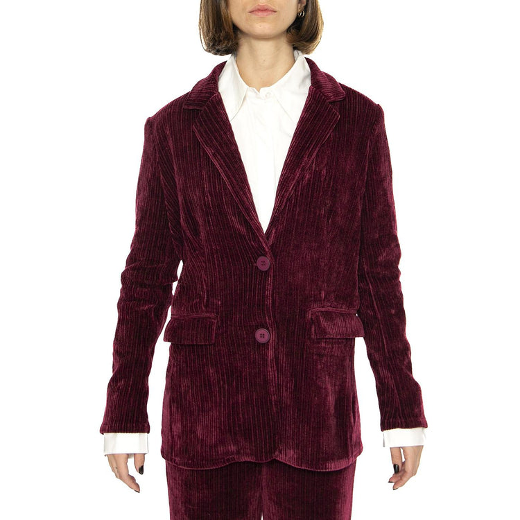 Blazer pana de terciopelo burdeos - Giacca Donna Bordeaux 43W/11234  WILD PONY 