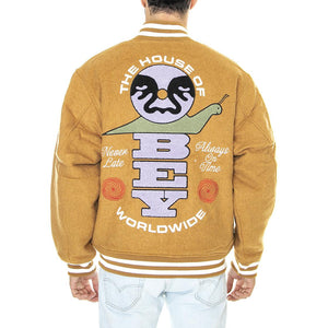 Time Varsity Jacket Brown Sugar - Giacca Invernale Uomo Marrone 121800520-BRS  OBEY 