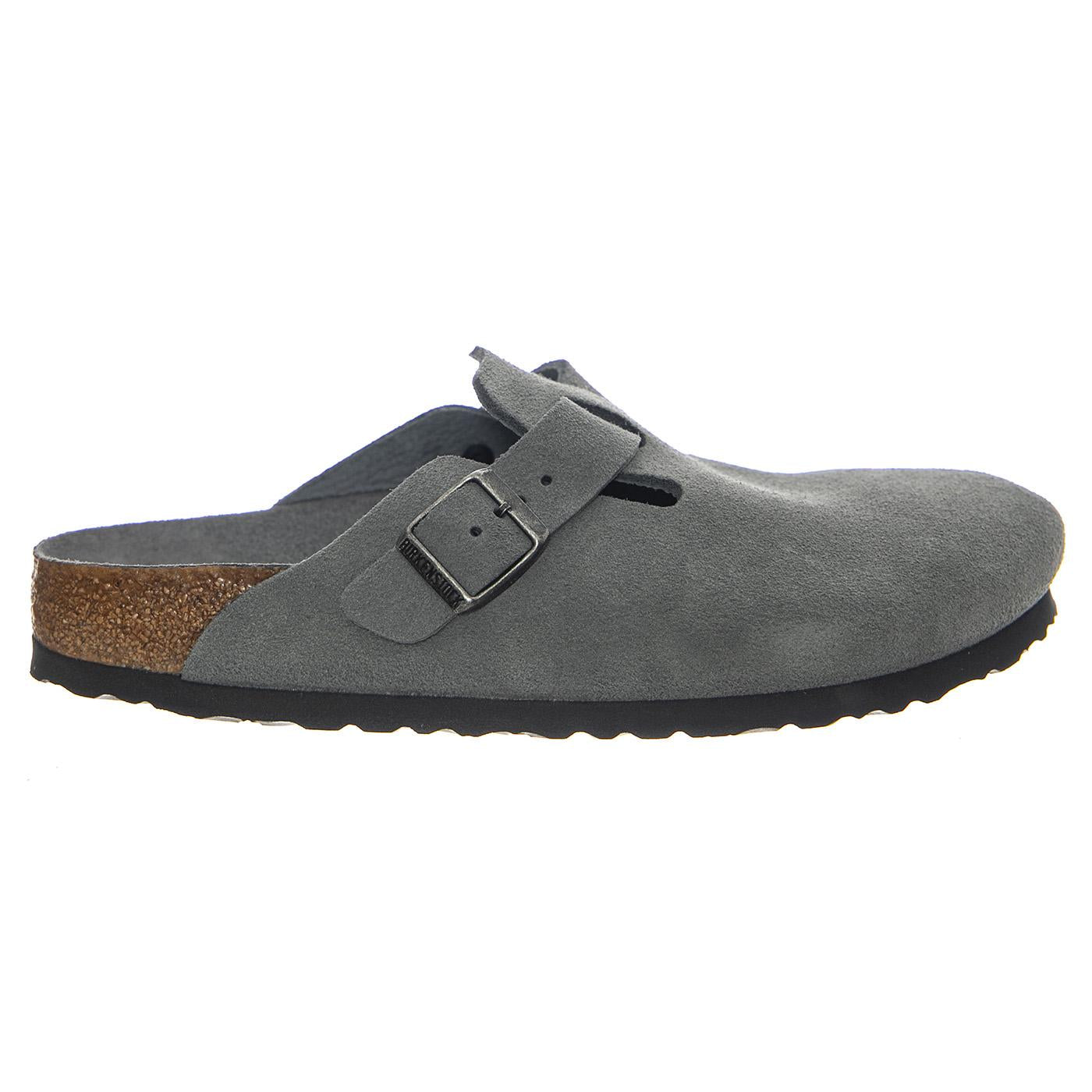 Boston SFB Basalt Gray, Suede Leather - Sandali Uomo Grigi 1030874 . BIRKENSTOCK 