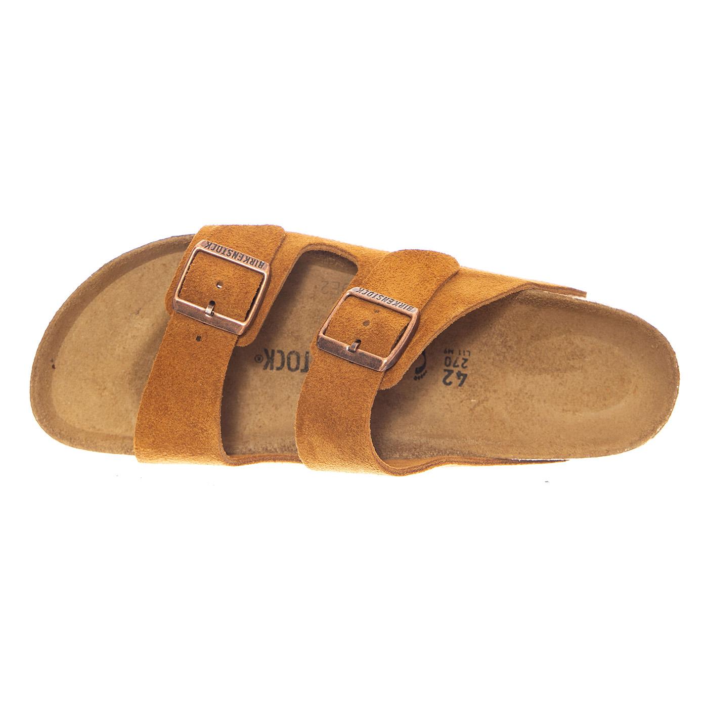 Arizona Big Buckle Nubuck Leather Narrow Fit Sandcastle - Sandali Donna Uomo Beige 1027162 MNK BIRKENSTOCK 
